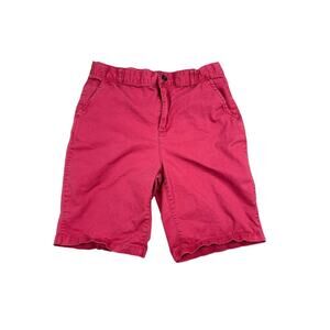 The Childrens Place 16 HUSKY Red Chino Shorts Boys Youth Adjustable Waist